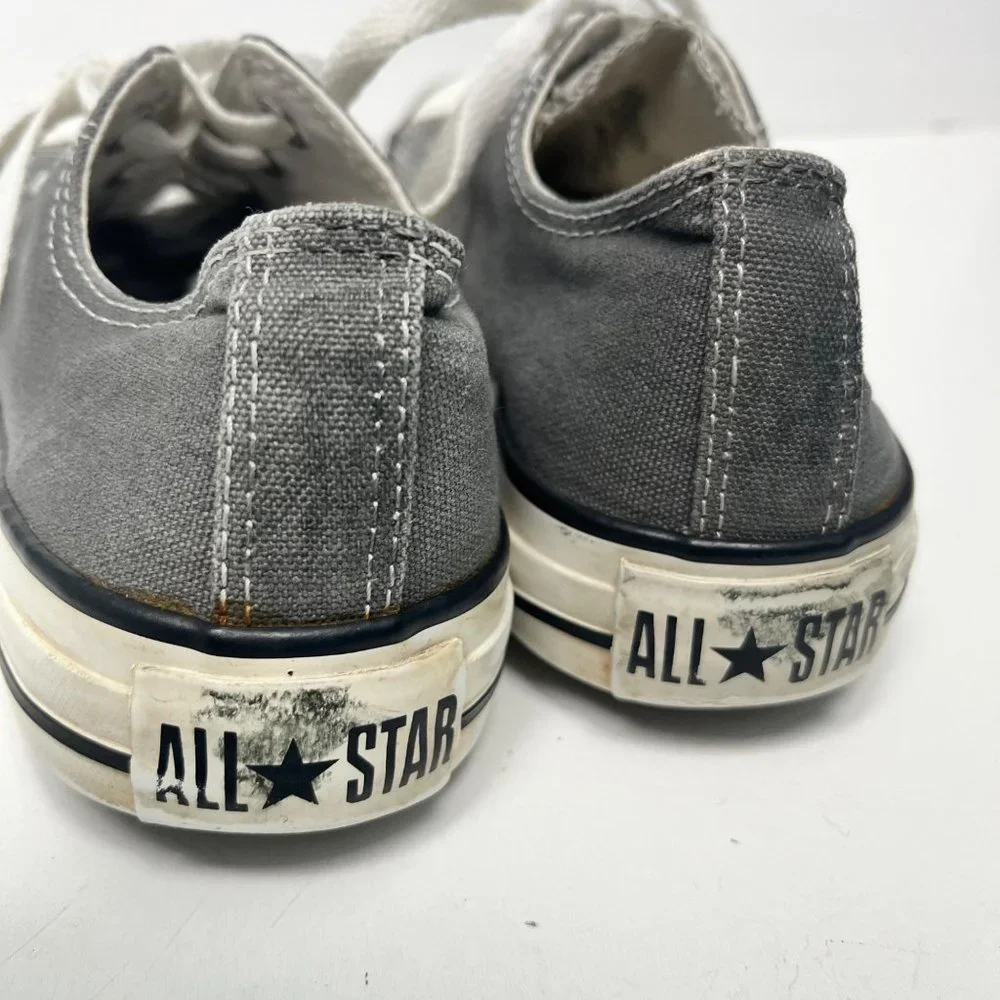 Converse SIZE 7 Women’s Low Top Gray Canvas Sneakers Lace Up - Picture 5 of 10